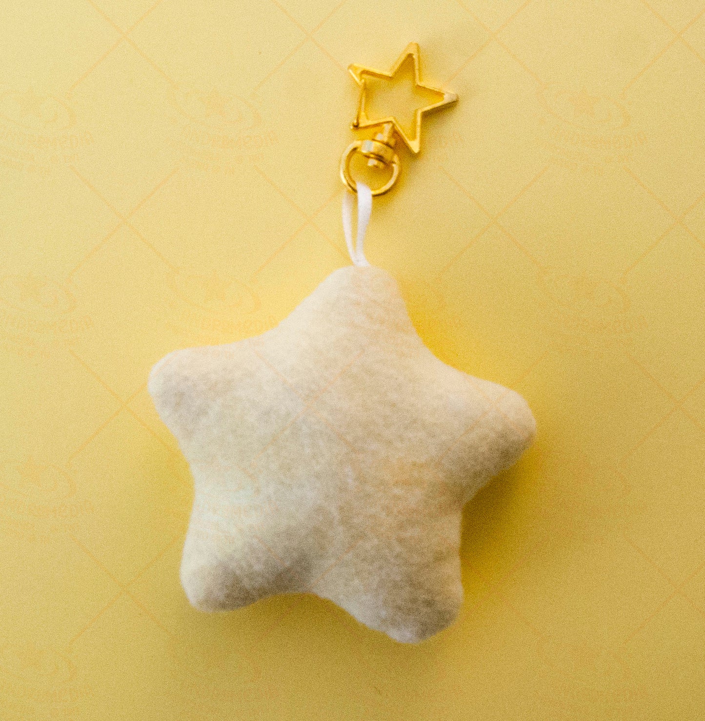 Star-Shaped Plush Keychain