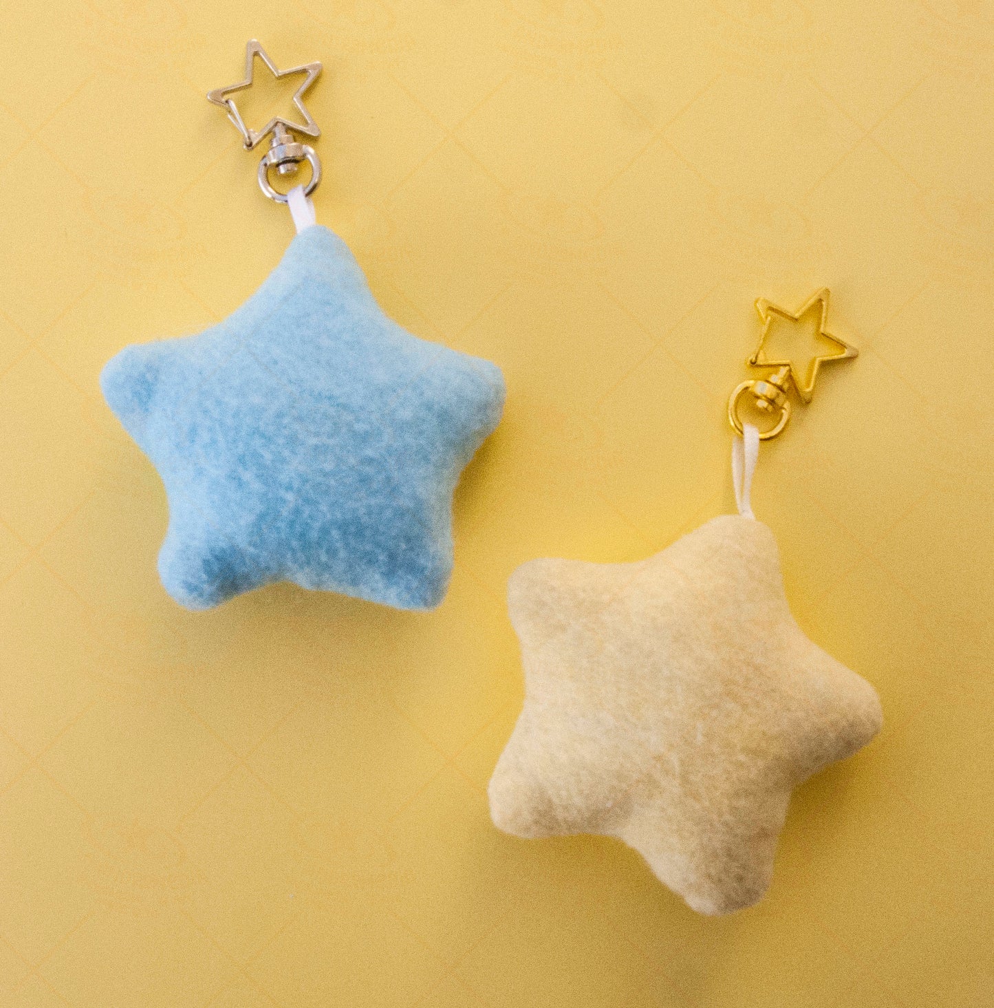 Star-Shaped Plush Keychain