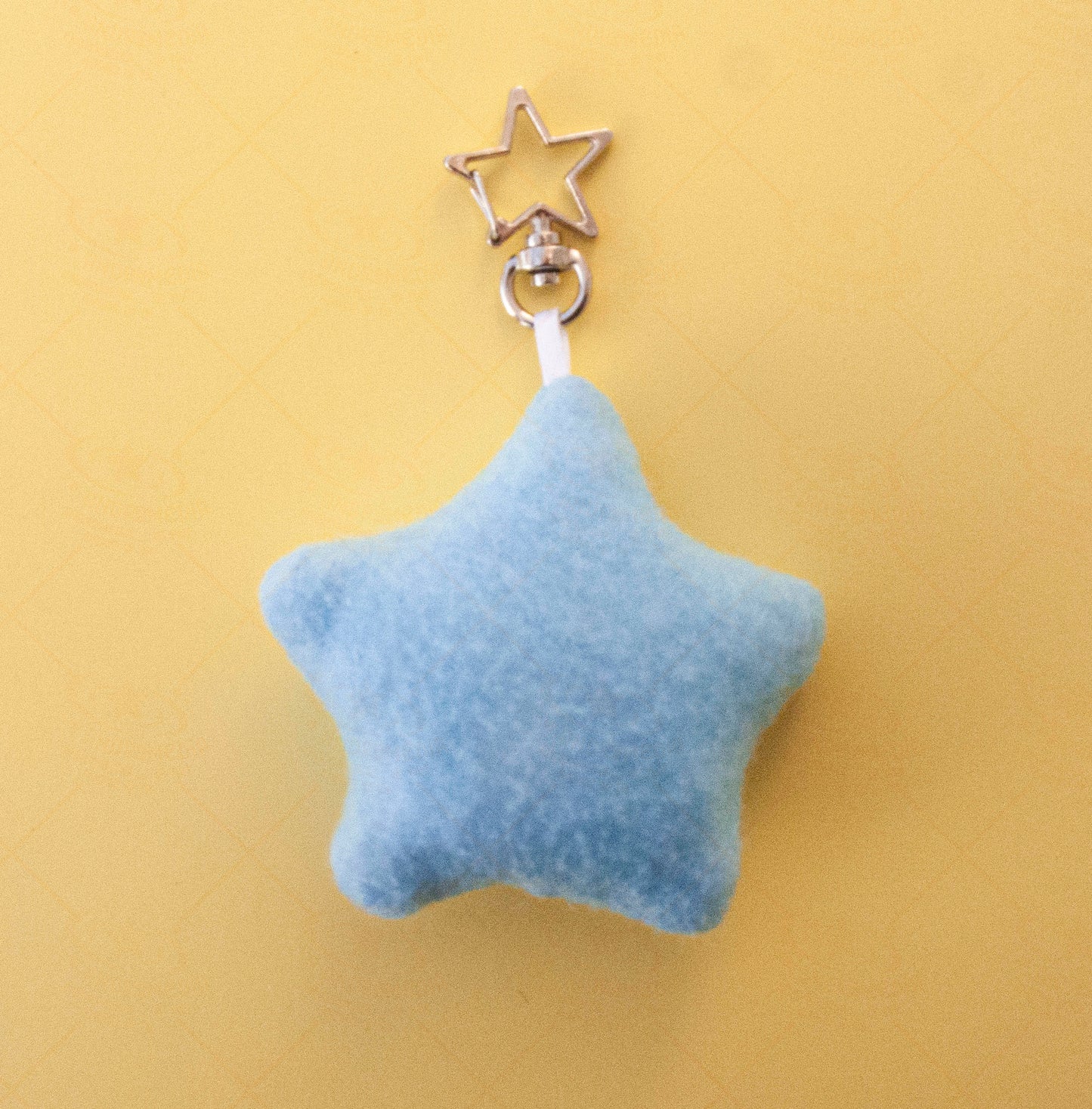 Star-Shaped Plush Keychain