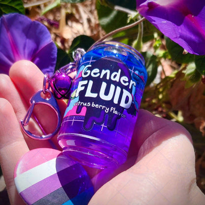 Gender Fluid Liquid Keychain