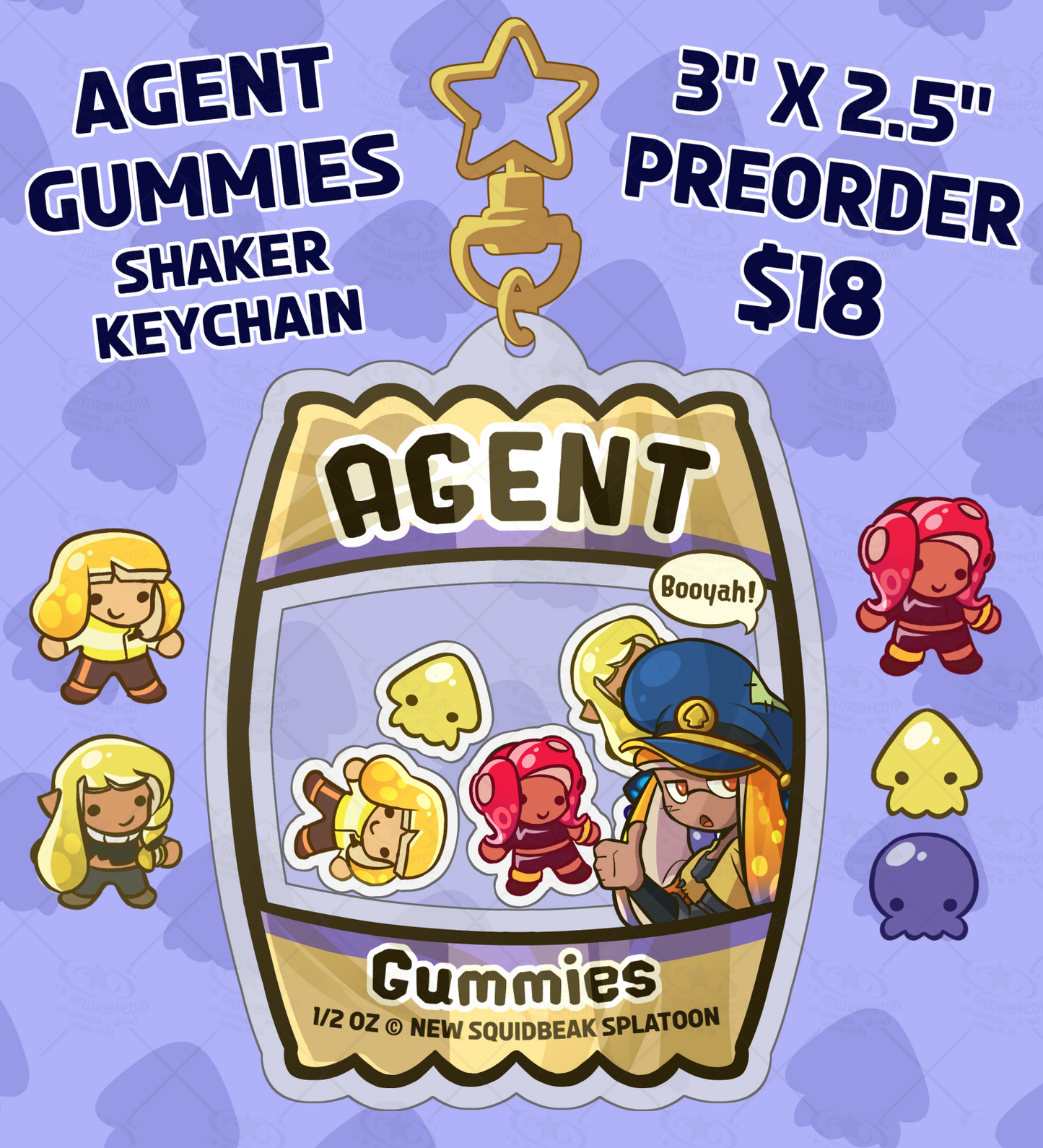 Agent Gummies Shaker Keychain