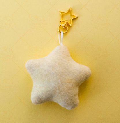 Star-Shaped Plush Keychain